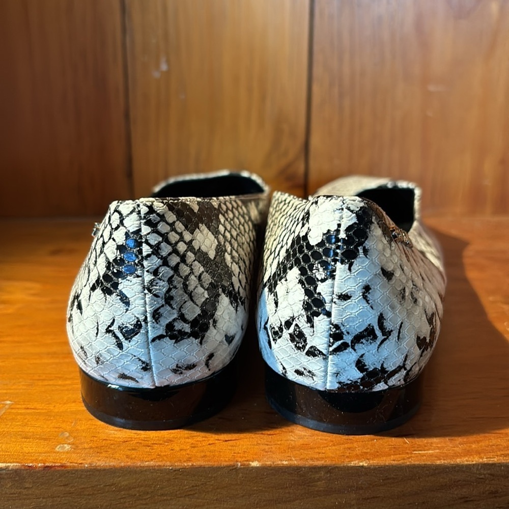 Calvin Klein Emerin Snake Print Leather Dressy Ballet Flats size 8 - Picture 4 of 9